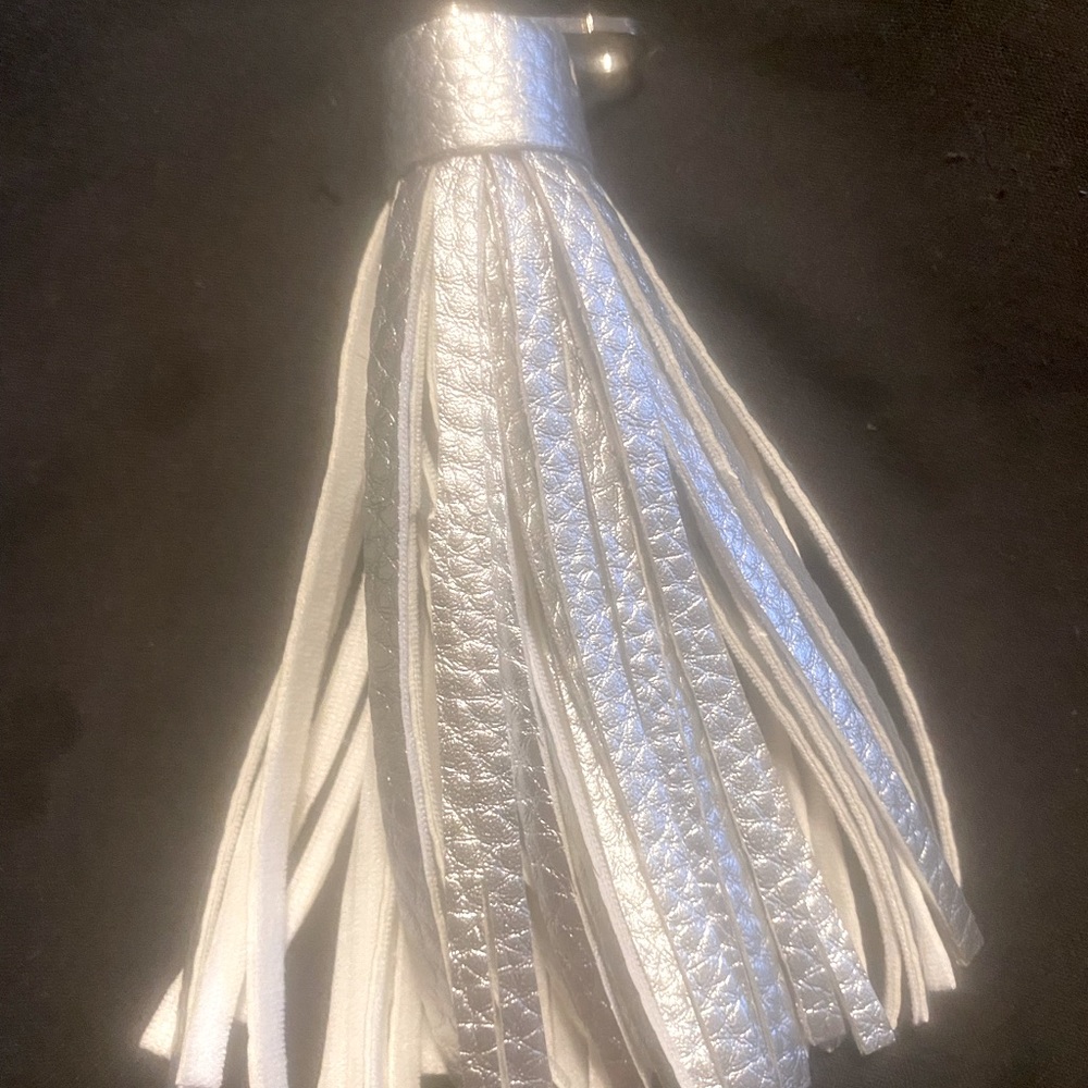 Handmade leather keychain tassel